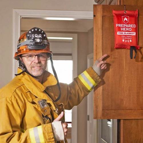Prepared Hero fire extinguisher blanket