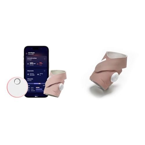 Owlet Dream Sock® Smart Baby Monitor with Extra Dusty Rose Sock