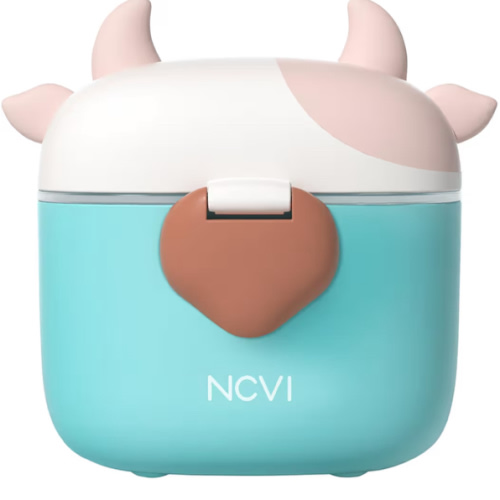 NCVI Baby Formula Dispenser On The Go, Formula Container to Go, Formula Holder for Travel, Outdoor Picnic with Baby Infant, Portable Container for Milk Powder, Snacks, Candy, Fruits (Green)