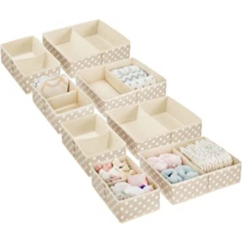 Mkono 2 Pack Storage Baskets for Bathroom Closet Shelf Boho Decor Small  Storage Bins with Tassels Cute Rectangular Organizers with Handles for  Bedroom Nursery Dorm, Ivory, 13.38L x 6.3W x 3.9H 