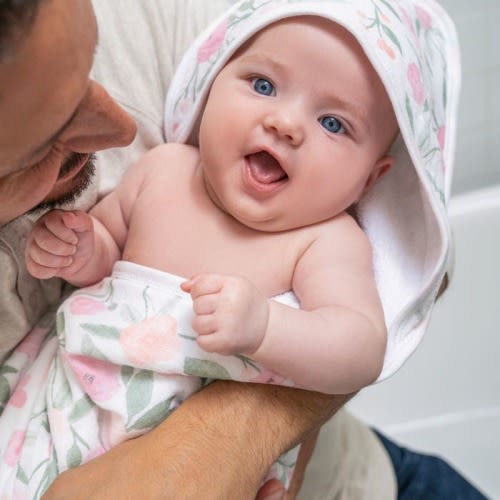 boutique cotton muslin towel + washcloth set