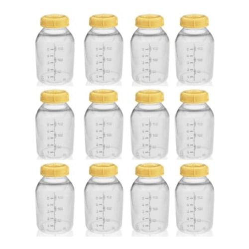 Medela Breastmilk Collection Storage Feeding Bottle Set W/lid 5oz /150ml X12 by Medela - Bulk