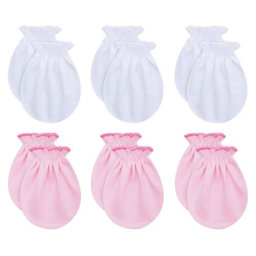 RATIVE No Scratch Mittens and Caps 100% Cotton for Newborn Baby 0-6 Months Boys Girls