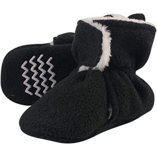 Hudson Baby Unisex Baby Cozy Fleece and Faux Sherpa Booties