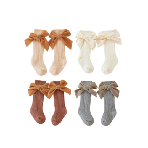 MARY Velvet Bow Socks - Hazel & Bo