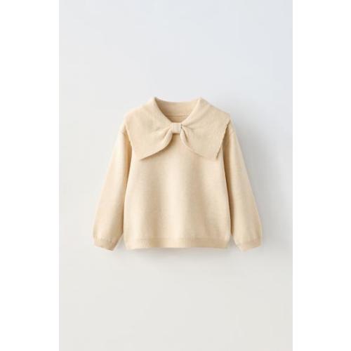 TIED KNIT SWEATER - Light beige | ZARA United States