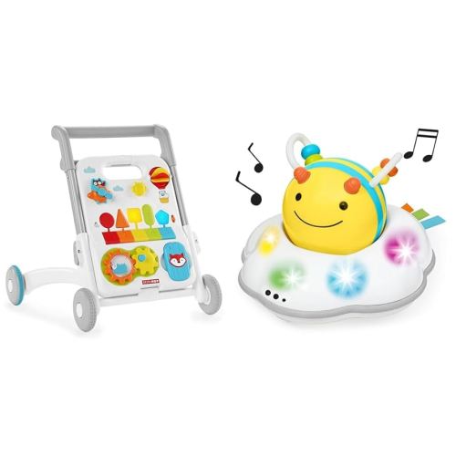 Skip Hop Explore & More 4-in-1 Walker & Crawl Toy, 3-Stage Developmental Learning, Follow-Me Bee