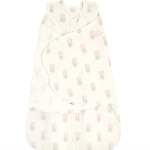 Micro-Fleece Baby Swaddle Block Flower | Newborn | HALO US