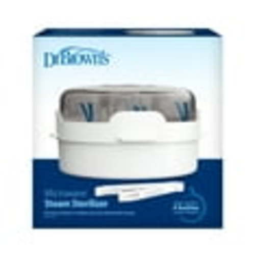 Dr. Brown's Microwave Steam Sterilizer, Quickly Sterilize Baby Bottles, Pacifiers, Breast Pump Parts, & Accessories, Travel-Friendly, BPA Free, 1 Pack