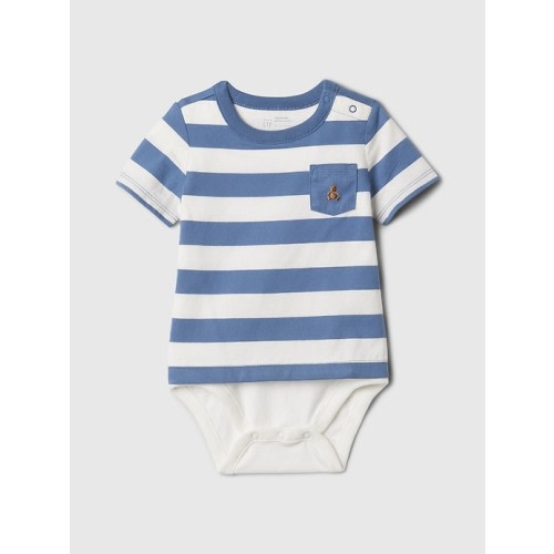 Baby Organic Cotton Stripe Pocket Bodysuit