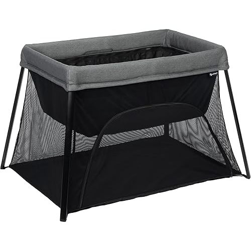 Safety 1st Dream & Go 3-In-1 Travel Crib, Playard & Bassinet With Carry Bag – Portable, Lightweight & Overnight Sleep Ready – Grey Wolf