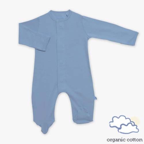 dusk blue organic cotton magnetic parent favorite footie – Magnetic Me
