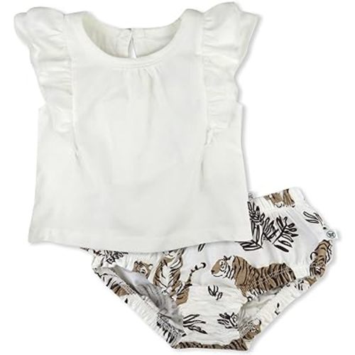 HonestBaby Multipack Short Romper Sets and Dresses 100% Organic Cotton for Infant Baby and Toddler Boys, Girls, Unisex