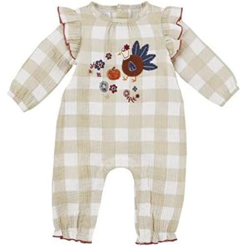 Mud Pie baby-girls Thanksgiving Turkey One-piece Bodysuit
