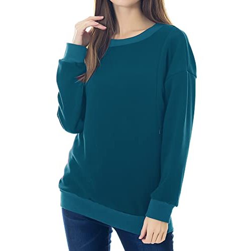 Smallshow Fleece Maternity Nursing Sweatshirt Long Sleeve Breastfeeding Tops