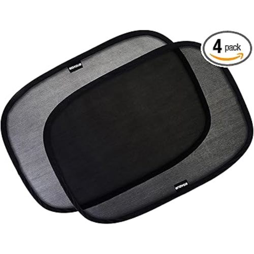 Enovoe Car Window Shades for Baby (4 Pack) - 21"x14" - Sun Shade Blocker, Cling - Glare Shield and UV Rays Protection for Your Child - Side Windows Screens for SUV- Mesh Window Shades for Car Baby