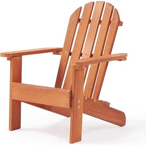 Kids Outdoor Wooden Adirondack Chair for Patio Garden Backyard Porch Pool