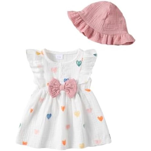 Toddler Baby Girl Dresses Summer Clothes Boho Short Sleeve Dress Ruffle Infant Sundress Cute Girls Outfit