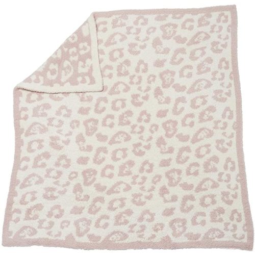 Barefoot Dreams CozyChic in The Wild Baby Blanket, Dusty Rose/Cream - 1 Count (Pack of 1)