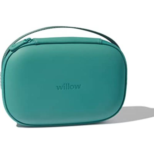 Willow Breast Pump Carrying Case, Teal, Use with Hands Free Wearable Breast Pumps, Ultra Durable Hard Shell Breast Pump Case with Removable Tray, Compact and Discreet