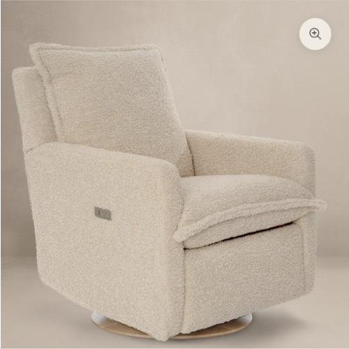 Sheepskin Linen | Flynn | Swivel Nursery Recliner | Oilo™ Studio