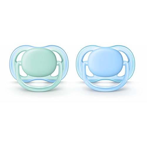 Philips Avent Ultra Air Pacifier, 0-6 months, blue/green, 2 pack, SCF244/20
