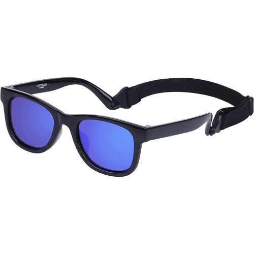 COCOSAND Baby Sunglasses with Strap Polarized Flexible Square UV400 for Infant Toddler Boys Girls Age 0-24 Months