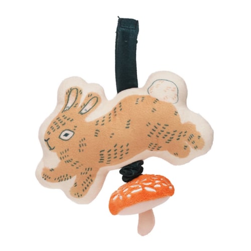 Button Bunny Pull Musical Rattle Take Along Toy