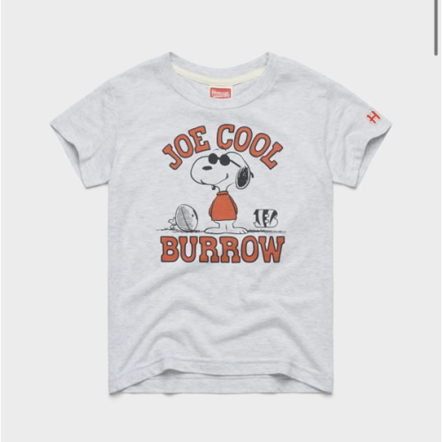 Youth Peanuts x Bengals Joe Cool Burrow | Kids Retro Joe Burrow T-Shirt – HOMAGE
