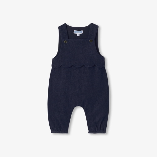 Baby girl overalls in soft denim