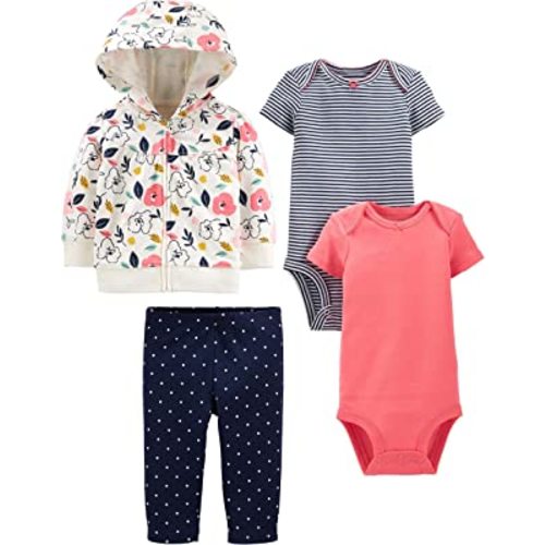 Simple Joys by Carter's Baby Girls' 4-Piece Jacket, Pant, and Bodysuit Set