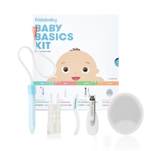 Free Shipping! Fridababy Baby Basics Kit, Includes NoseFrida SnotSucker, Windi Gaspasser, NailFrida SnipperClipper Kit and DermFrida SkinSoother