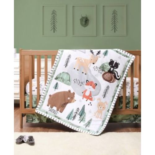 Woodland Camo Crib Bedding Set for Baby Boys, 3 Piece Nursery Bed Set, Crib Comforter, Fitted Sheet, Crib Skirt