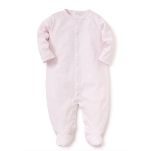 Pink/White New Kissy Dots Print Footie | 0-3 Months