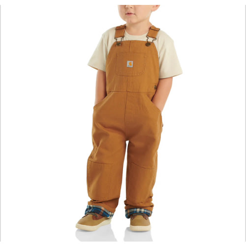 Kids' Canvas Bib Overall Flannel-Lined (Infant/Toddler) | Gear | Carhartt