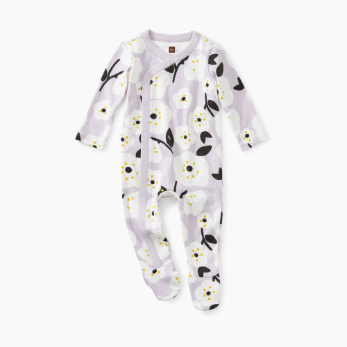 Tea Footed Romper - Pop Floral, 0-3 Months