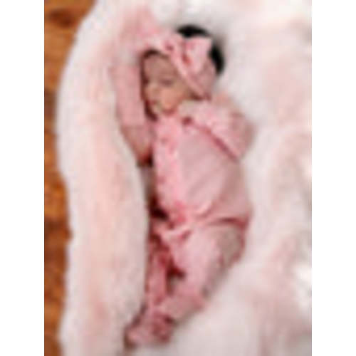 Organic Waffle Ruffle Zip Footie, Pink – SpearmintLOVE