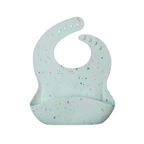 Silicone Bib Printed - Confetti Mint