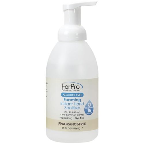 ForPro Professional Collection Alcohol-Free Foaming Instant Hand Sanitizer, Moisturizing, Dye and Fragrance Free Sanitizer, 20 Fl Oz