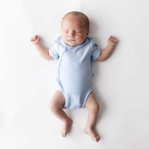 Pointelle Kimono Bodysuit in Breeze