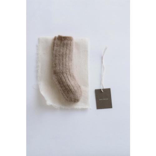 TIMELESZ - WOOL BLEND KNIT SOCKS, Beige - size 1-2 Years