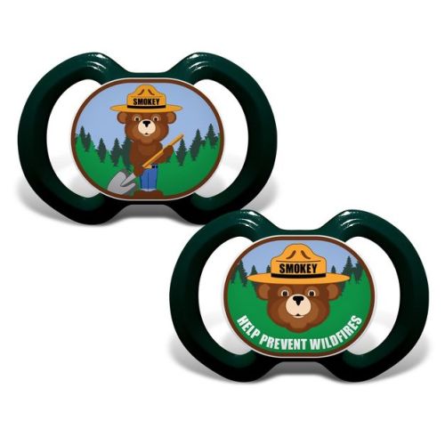 MasterPieces Smokey Bear Infant Baby Pacifier 2-Pack