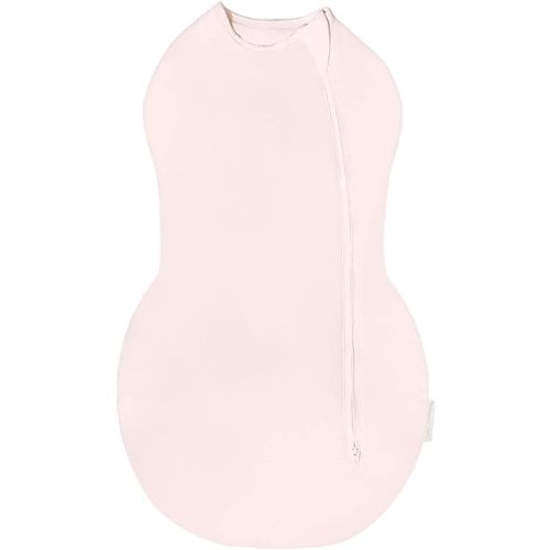 Happiest Baby Sleepea Comforter Swaddle - 100% Organic Cotton Baby Swaddle Blanket - Doctor Designed Promotes Healthy Hip Development (Rose, Small)