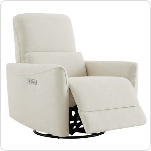 Tracee Power Swivel Nursery Glider Recliner - Milo Linen