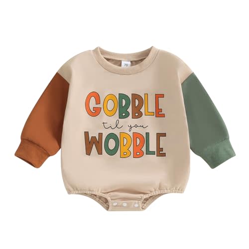 ZyHwShine Baby Halloween Outfit Thanksgiving Romper Long Sleeve Sweatshirt Jumpsuit Baby Girl Boy Fall Winter Clothes