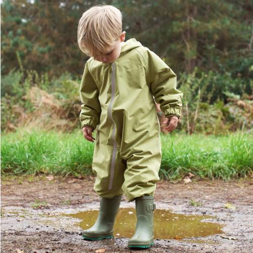 Fleece Lined Puddle Suit - Green Tarragon – KIDLY