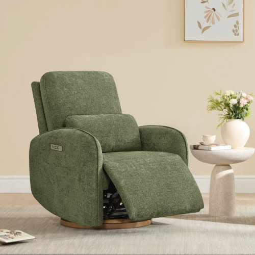 Latitude Run® Family-Friendly Swivel Glider Power Recliner with Pocket & Reviews | Wayfair