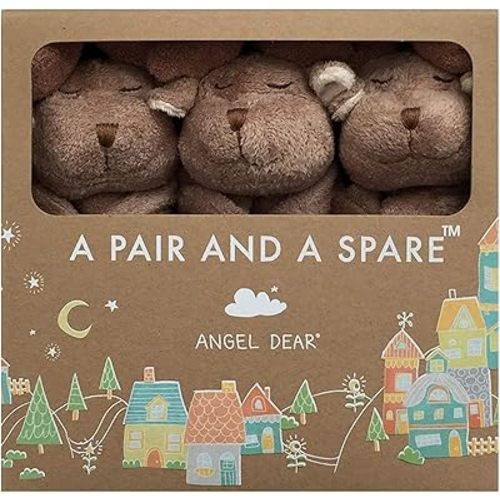 Angel Dear - Moose, Pair and A Spare Blankie Set