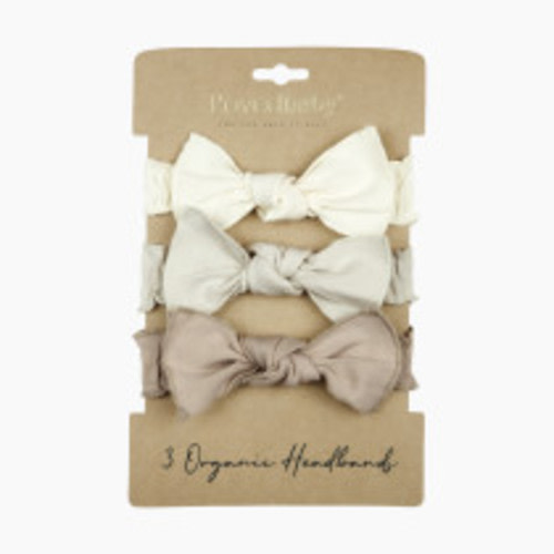 L'ovedbaby Organic Smocked Headband 3-Pack - Staying Neutral, 0-12m