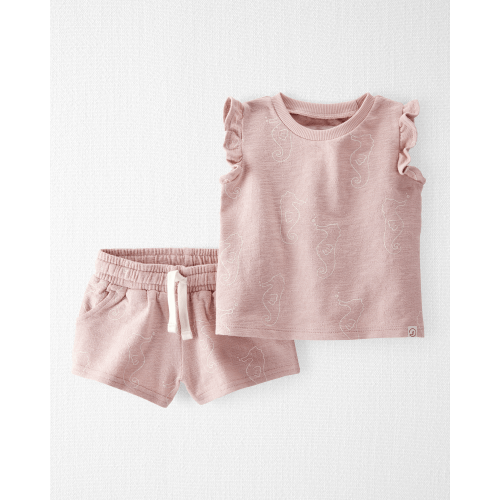 Baby 2-Piece Seahorse-Print Knit Set Made with Organic Cotton - Little Planet | Carter's
